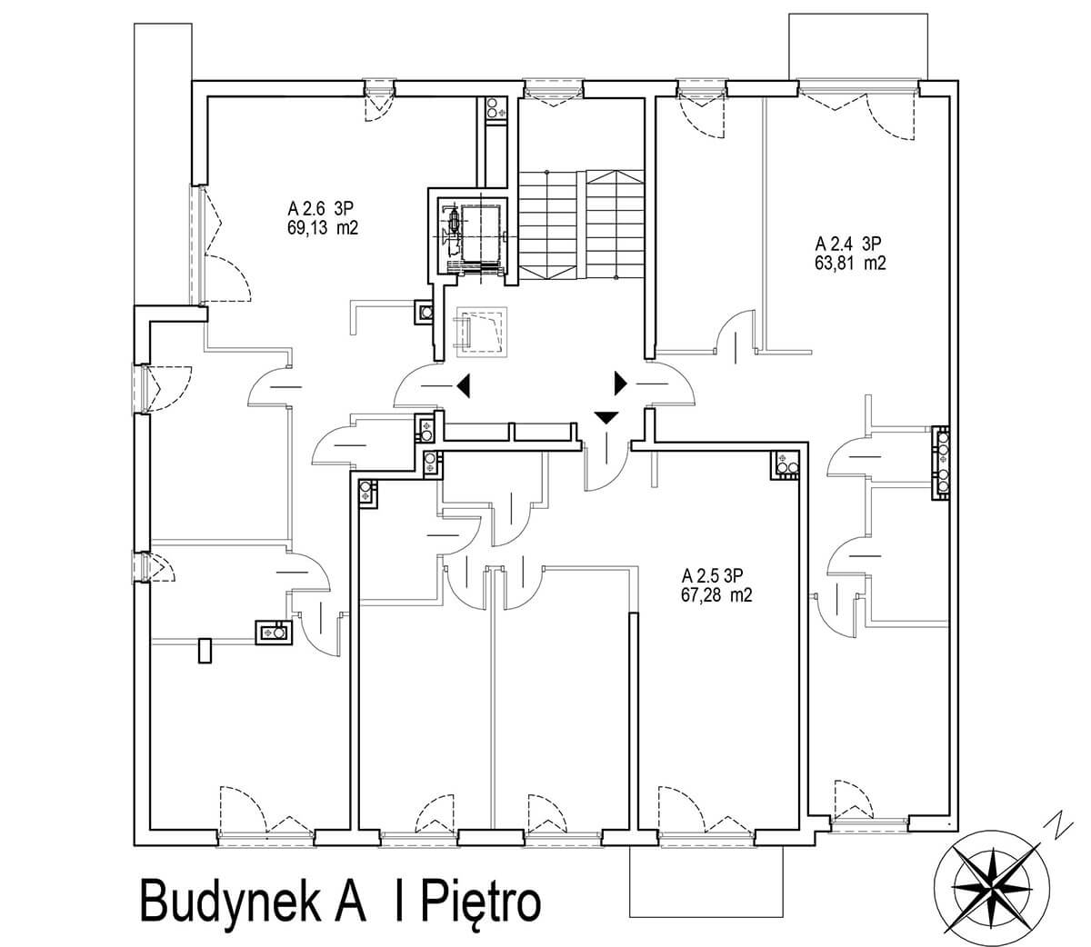 Osiedle Radnych 2 - Budynek A - Piętro 1