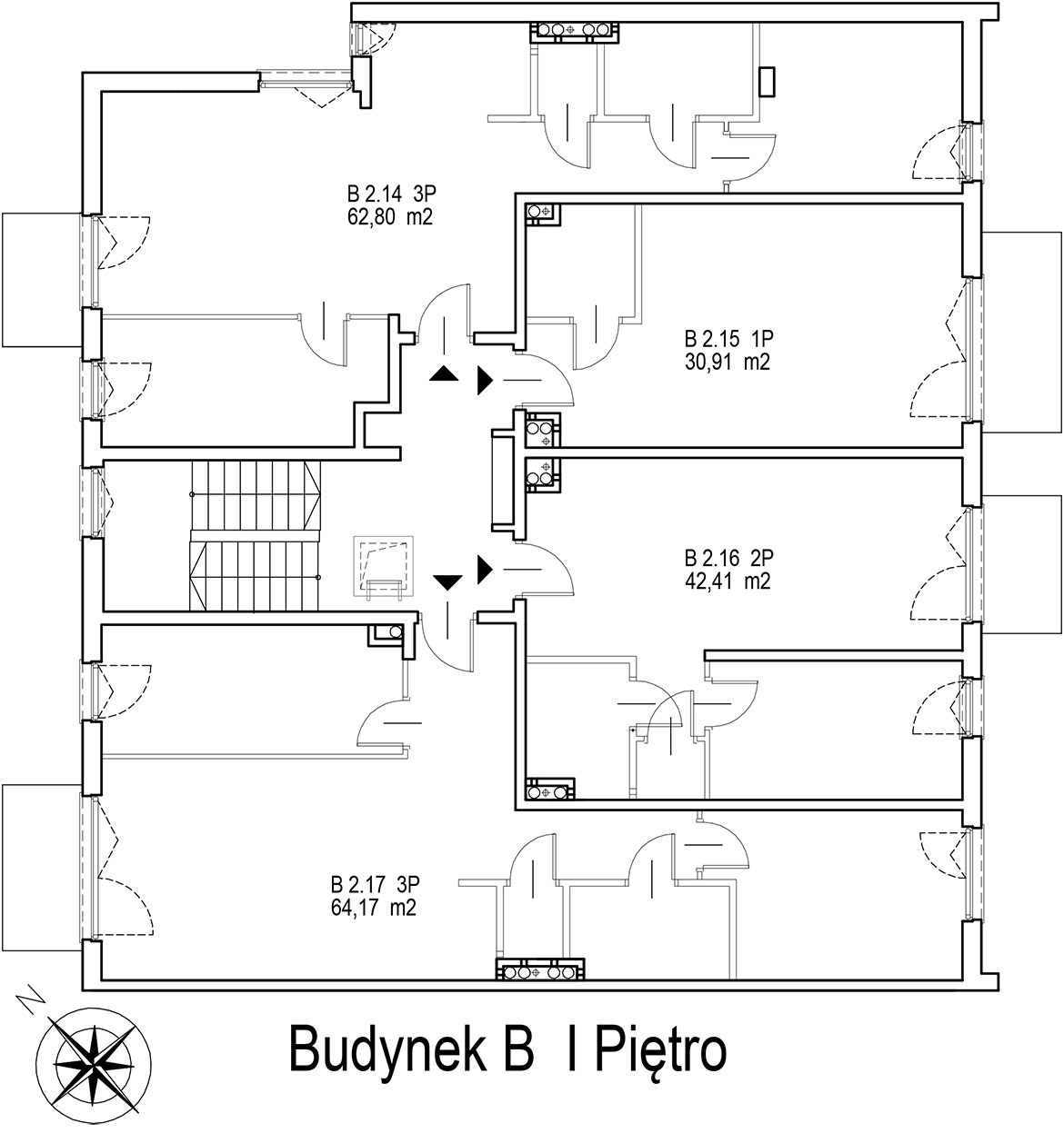 Osiedle Radnych 2 - Budynek B - Piętro 1