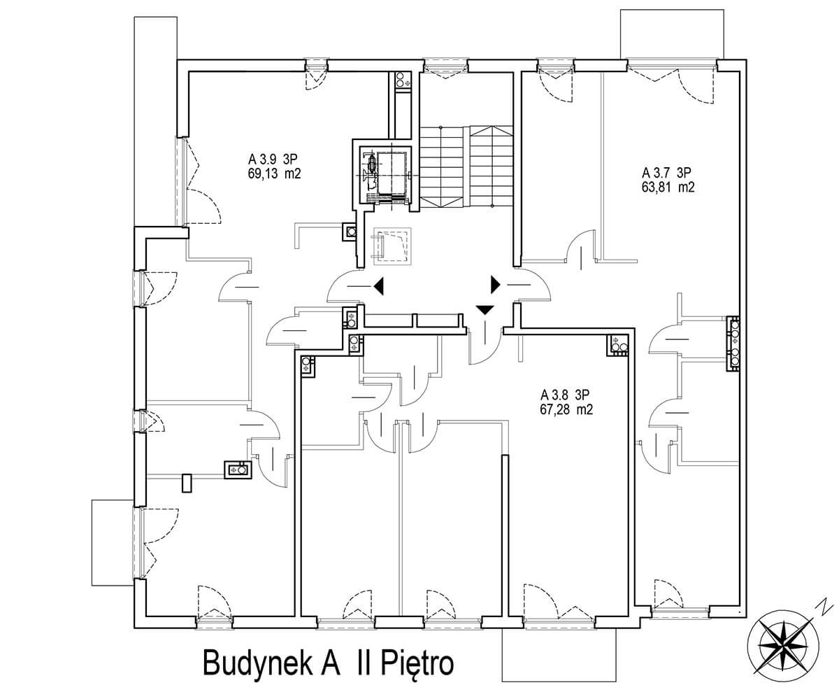 Osiedle Radnych 2 - Budynek A - Piętro 2