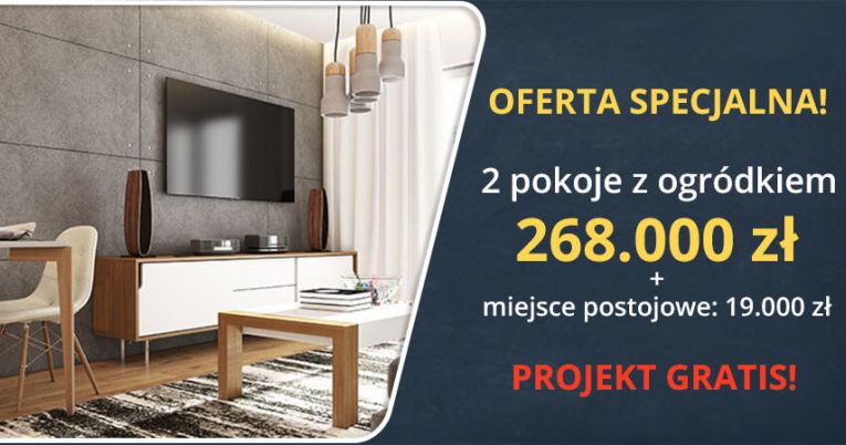 Oferta Specjalna na 2 pokoje z ogródkiem